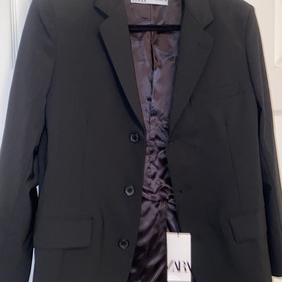 ZARA WOMAN STRAIGHT WOOL BLEND BLAZER ZW COLLECTION BLACK SIZE M NEW WITH TAG - Picture 2 of 14